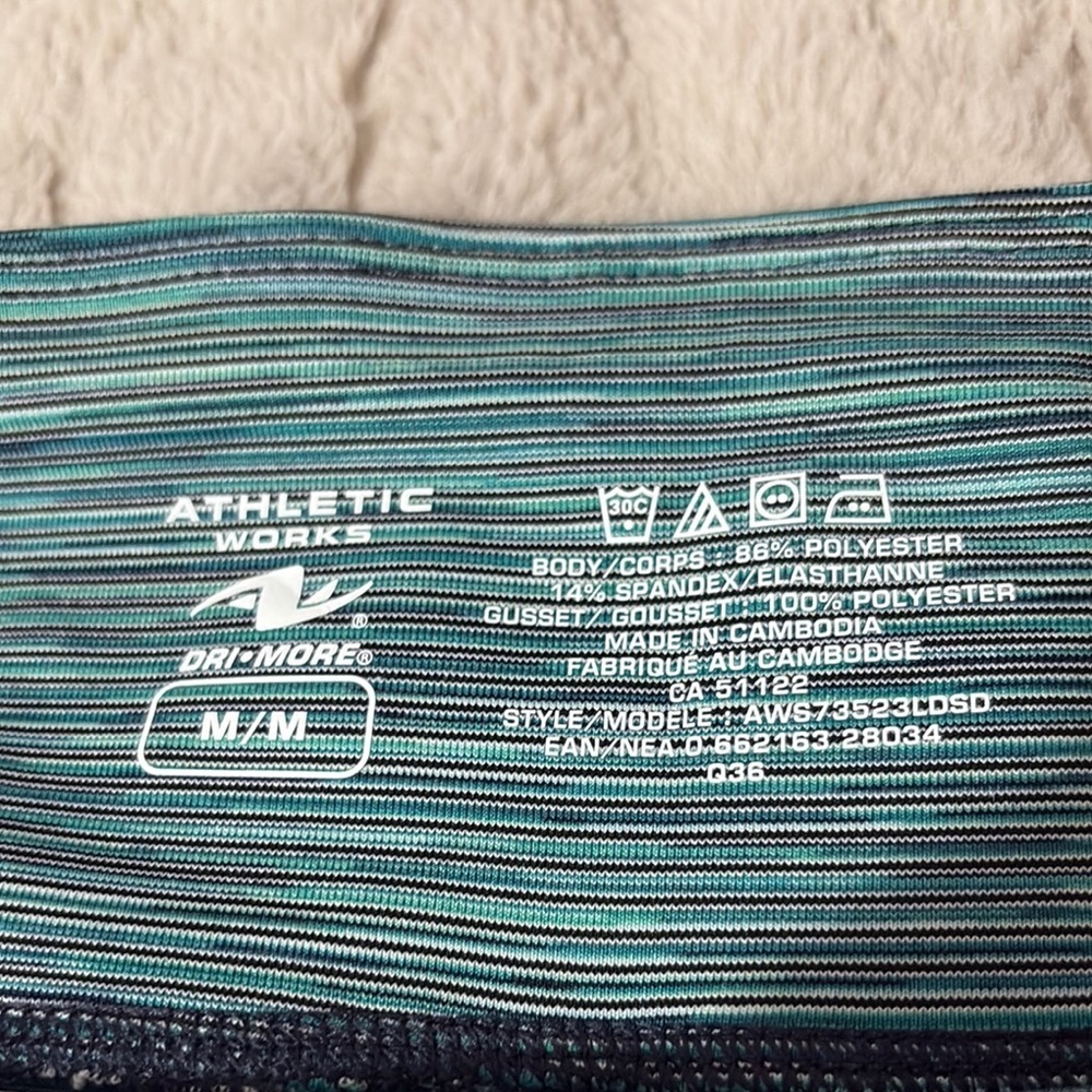 Athletic Works Teal Leggings MM399 - Picture 4 of 4